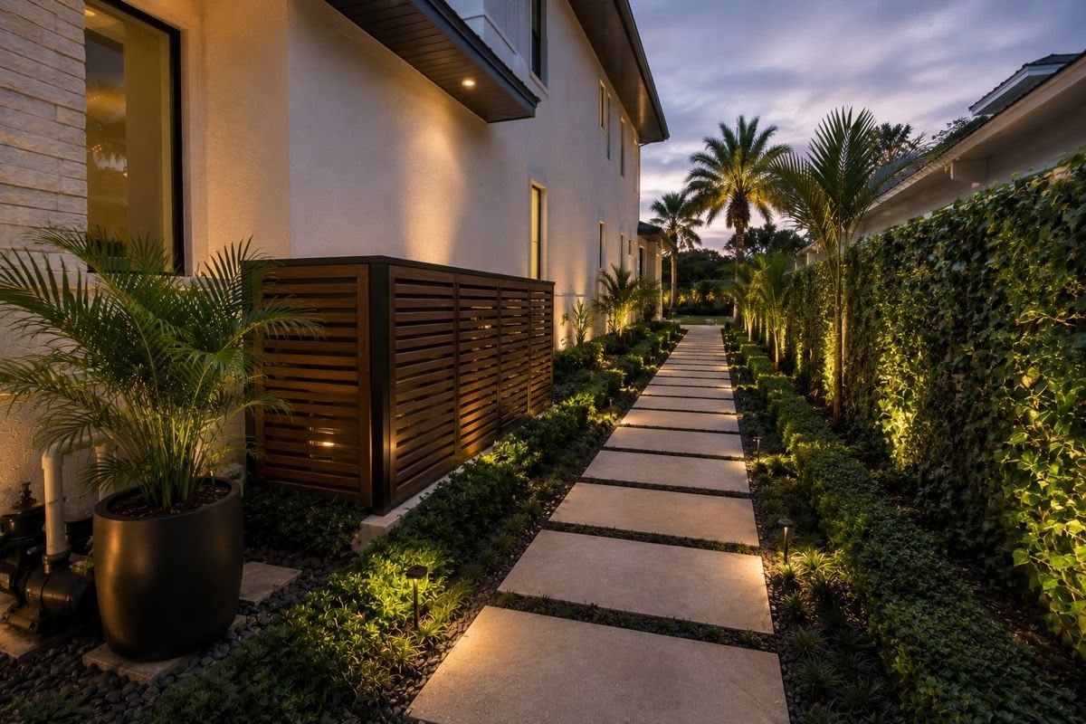 Side Yard after professional landscape design by Sol & Arbor