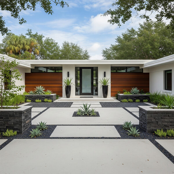 Modern & Minimalist Front Yards | Front Yard Landscape Design - Sol and Arbor